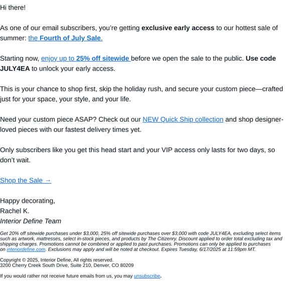 Exclusive Invite: Up to 25% Off Before Anyone Else 🔥