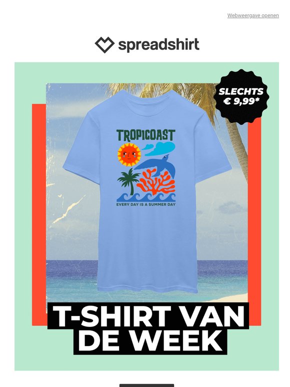 € 9,99 voor het retro zomer 🌞 T-shirt van de week