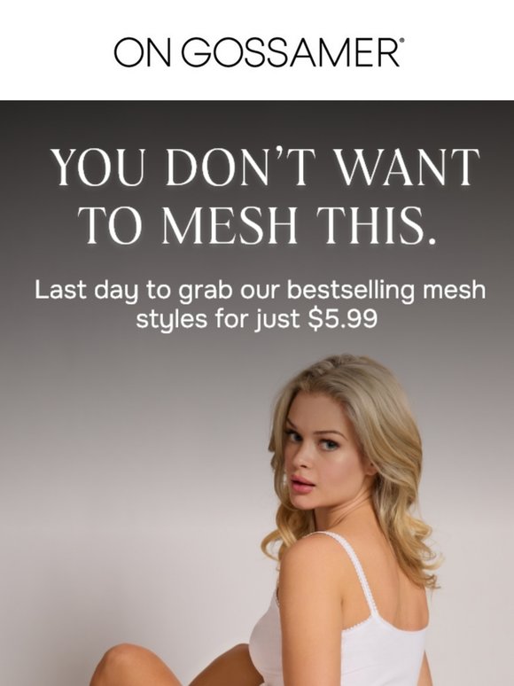 Final Hours of the Mesh-terpiece Sale! ⌛️