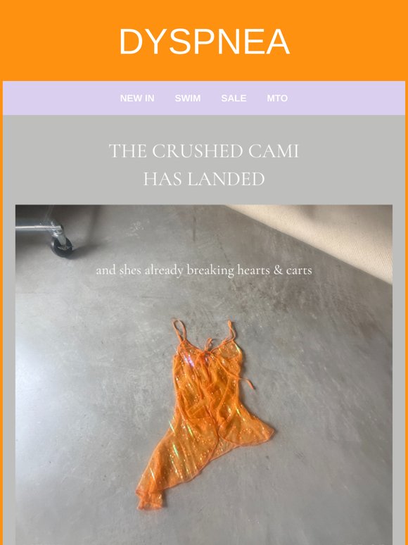 the crushed cami is here