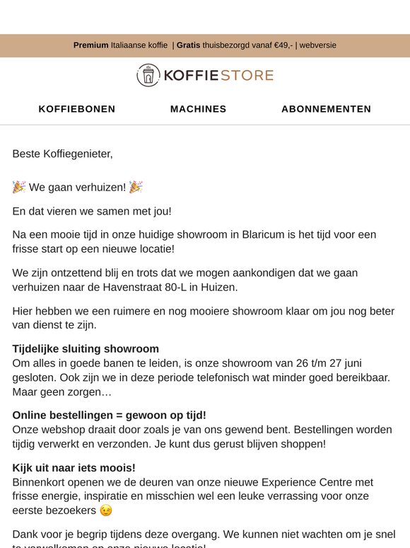 🎉 We gaan verhuizen! 🎉