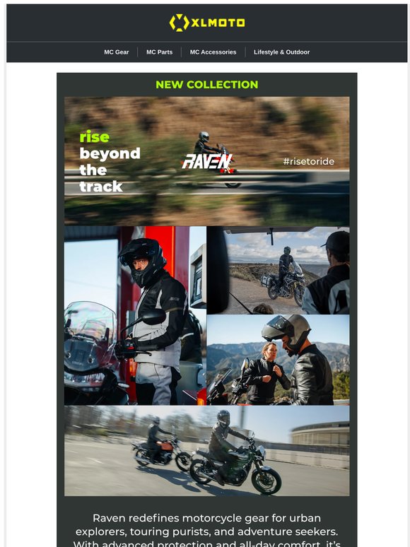 RAVEN MOTORCYCLE GEAR IS HERE - SHOP NOW