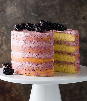 Blackberry-Mascarpone Lemon Cake