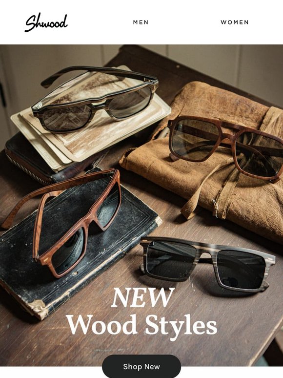 NEW Wood Sunglass Styles