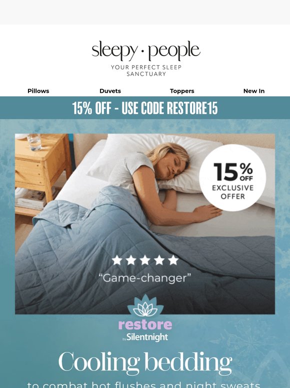 15% off our cooling bedding 🧊