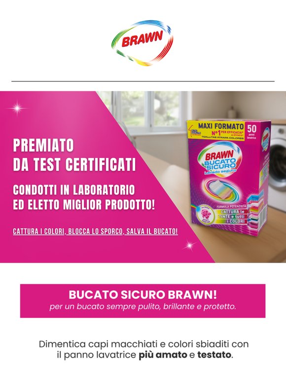 Bucato Sicuro? Sì, con il panno premiato da test certificati!