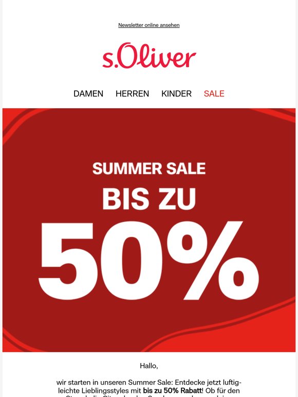 Summer Sale: Bis zu 50% Rabatt!