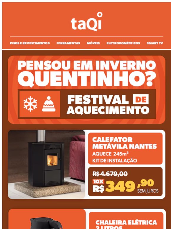Calefator Metávila com mais de R$ 1.000 de DESCONTO 🔥