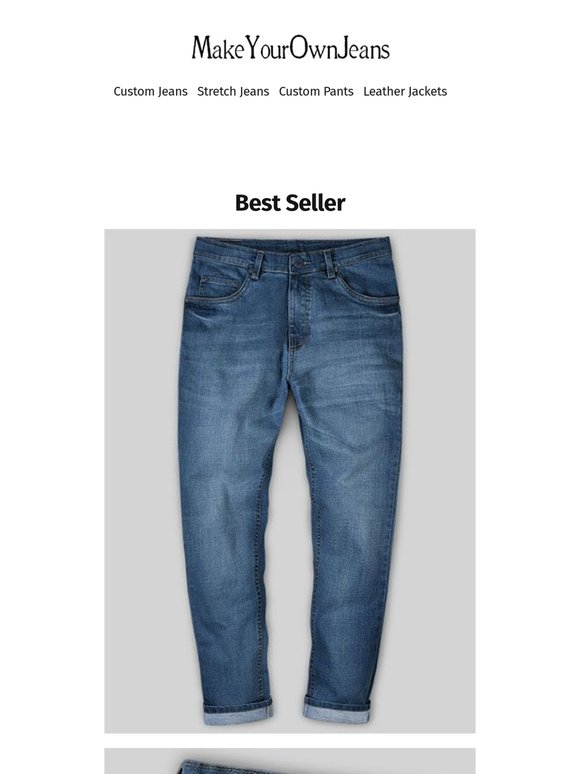 Chicago Blue Stretch Stone Wash Whisker Jeans - Look #502