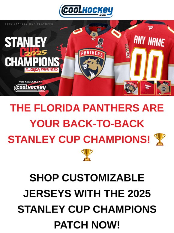 SHOP THE CHAMPS! 🏆 Shop Panthers Stanley Cup Champions Jerseys Now!