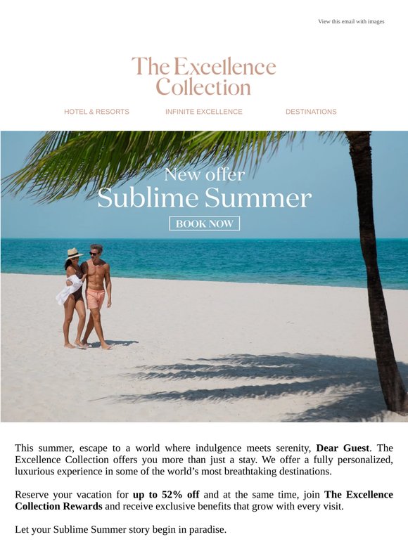 New offer: Personalized luxury in paradise, Dear Guest