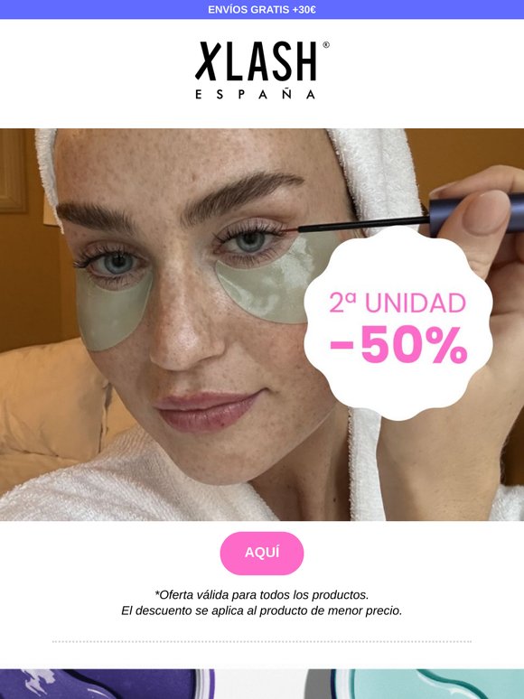 La 2ª unidad al -50% Dto 💖 ¡en TODOS los productos!