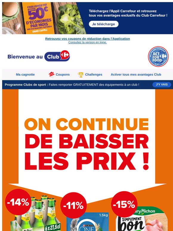 Voilà une bonne nouvelle : Baisse de prix et promos incroyables sur vos produits du quotidien !