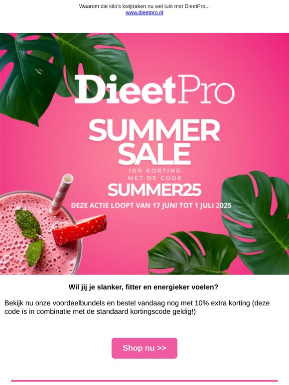 Profiteer van onze Summer Sale en ontvang 10% extra korting!
