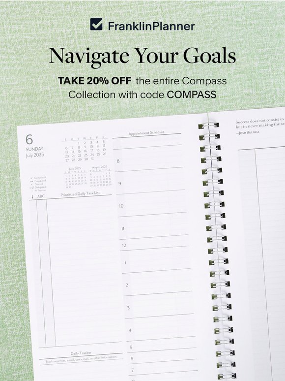 Take 20% OFF Our Compass Planner Collection!
