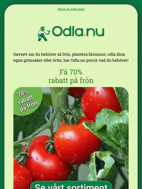 Få stora rabatter med Odla.nu 🌻����