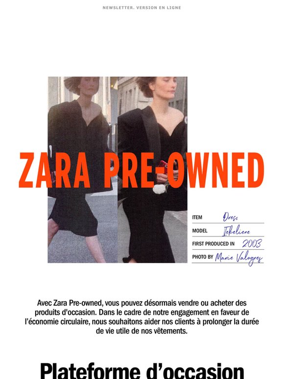 ZARA PRE-OWNED : Réparez, donnez, revendez ou achetez des vêtements d’occasion