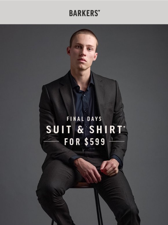 Final Days $599 Suit + Shirt Package
