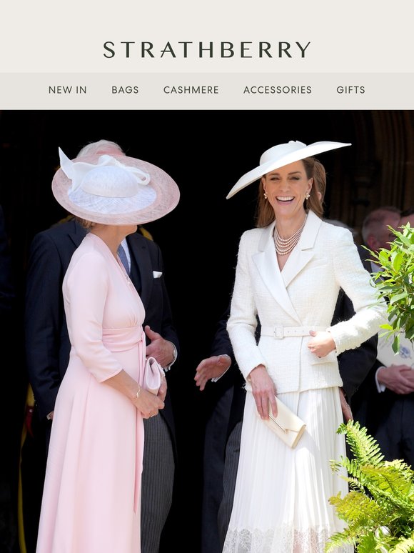 HRH The Princess of Wales carries Strathberry