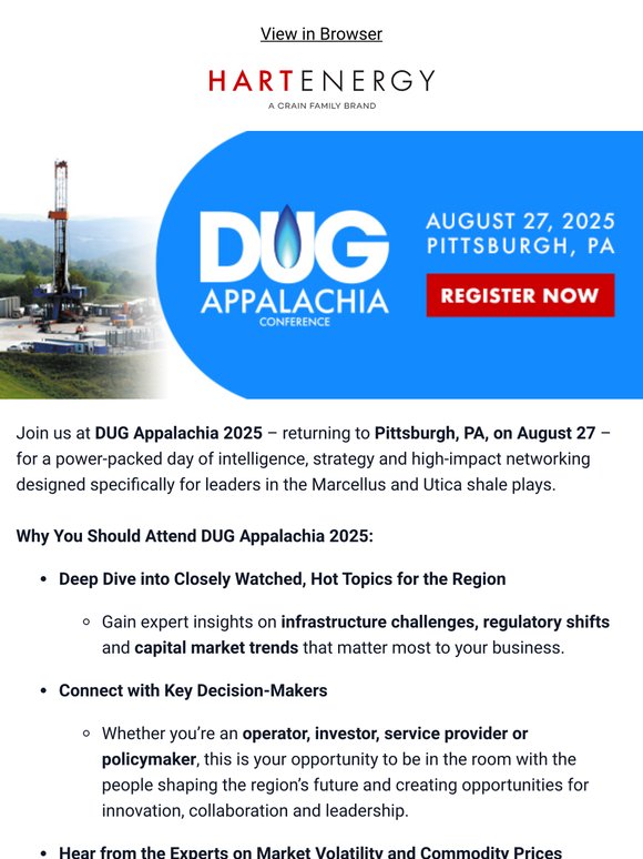 What’s in It for You at DUG Appalachia 2025?