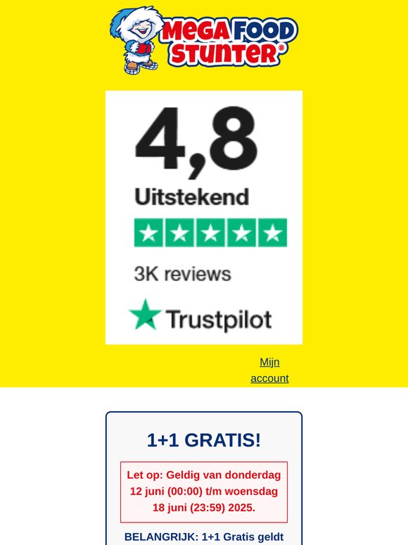 LETOP: 1+1 Gratis! 🛍️ACTIE GELDIG t/m morgen einde dag 23:59