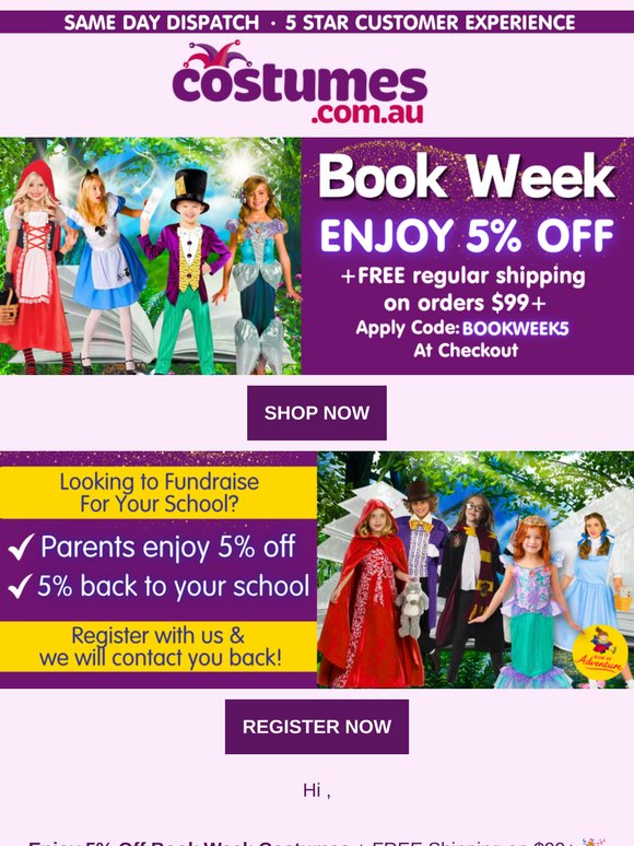 📚Save 5% & Support Your School – Get Ready For Book Week!