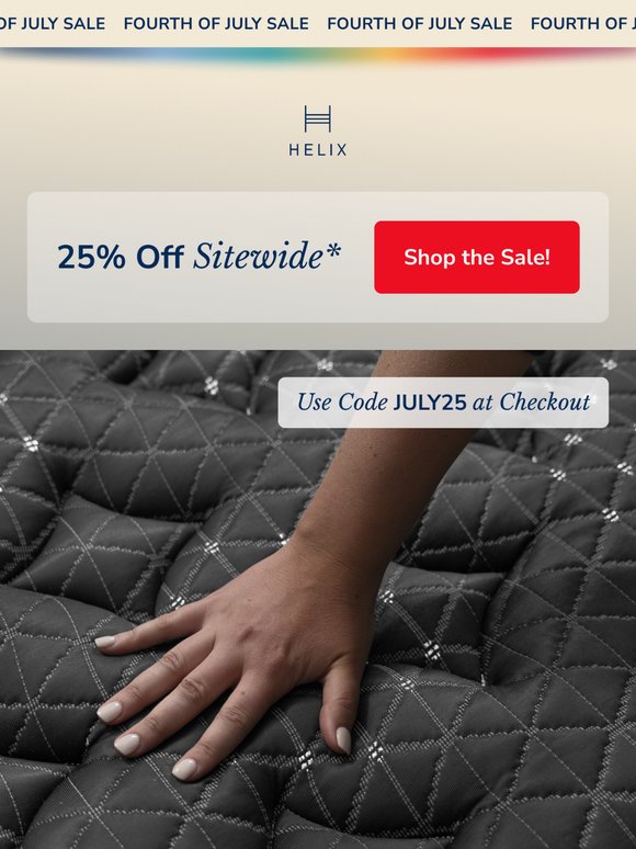25% off your best night’s sleep