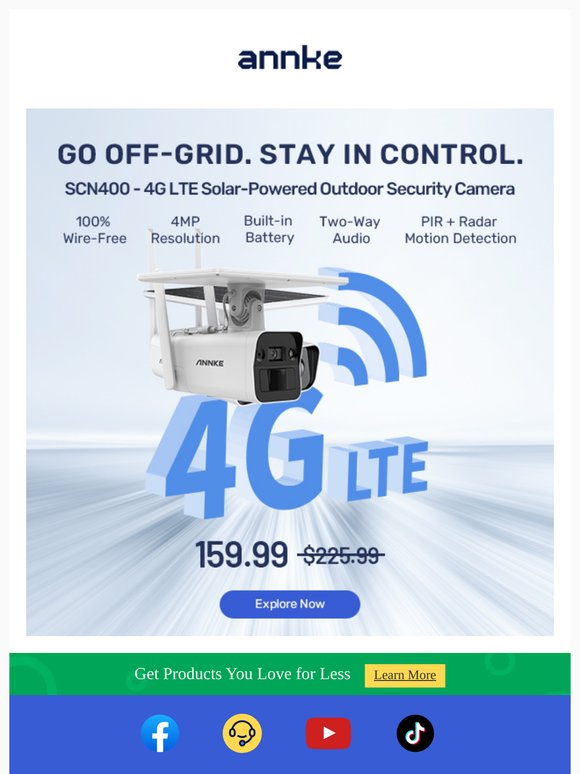 Anywhere, Anytime Security — Solar-Powered 4G Camera for $159.99!
