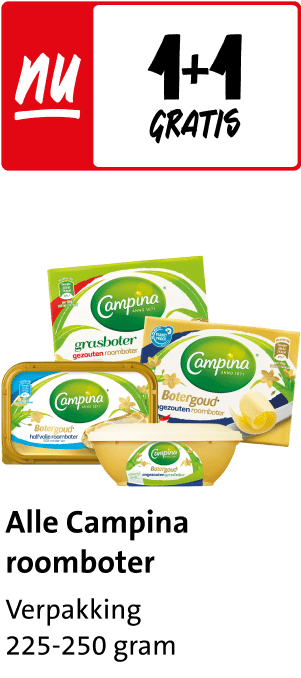 Campina roomboter 1+1 gratis