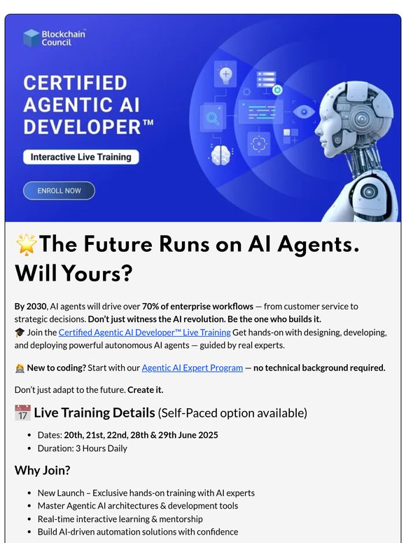 🚀 Step Into the Future with AI Agents – Don’t Get Left Behind