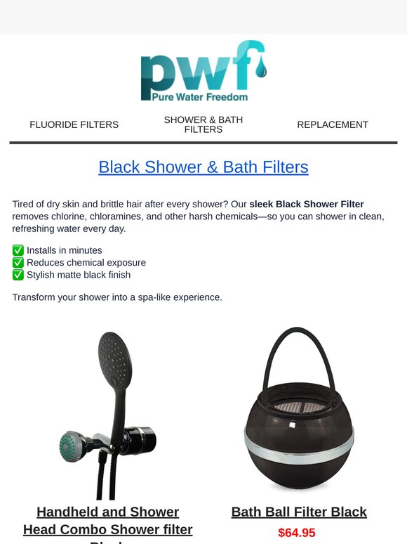 Upgrade Your Bathroom Look - Black Shower & Bath filters🚿
