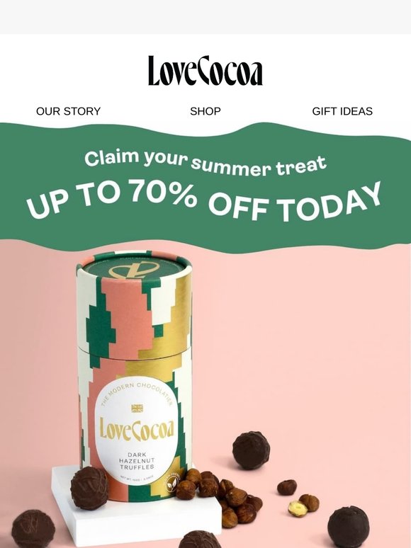 SUMMER SALE! Up to 70% Off! 🍫✨