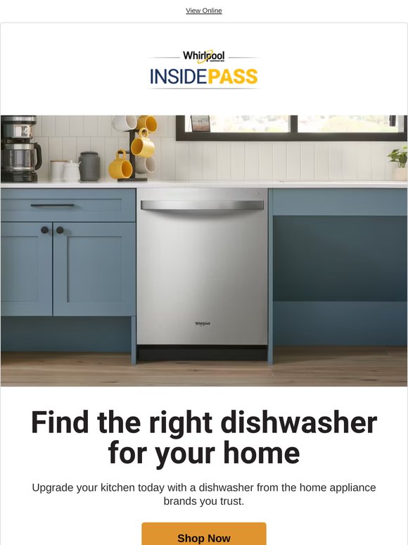 Keep shopping for dishwashers