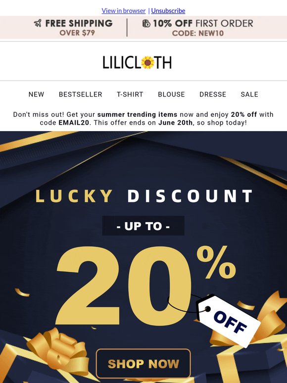 Your Exclusive 20% Off Deals Are Here!