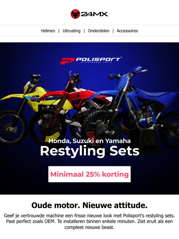 Bespaar 25% of meer – Polisport 2025 restyling sets