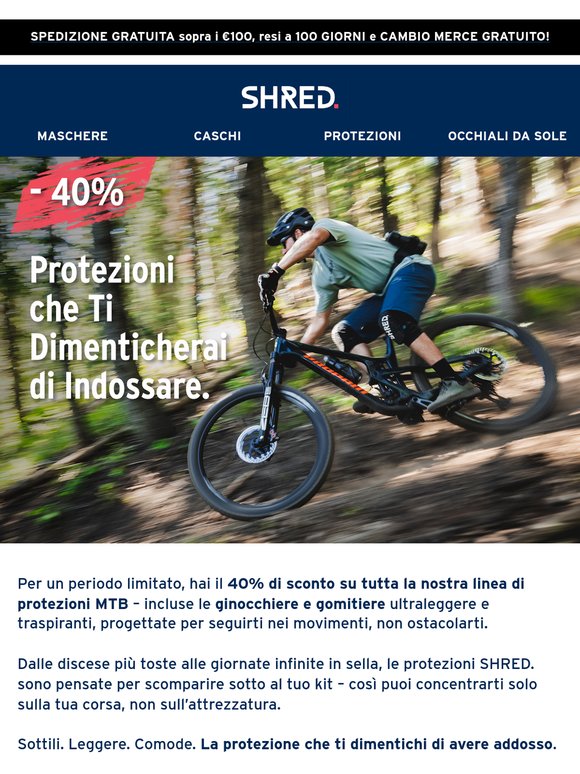-40% sulla protezione che ti dimenticherai di indossare