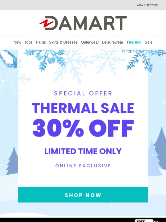 Online Exclusive Special Offer - 30% of All Thermal