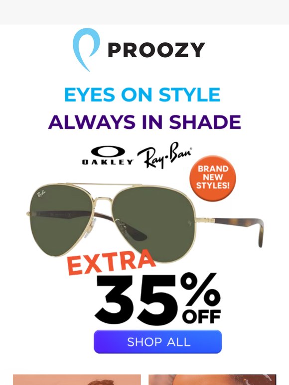 Last Chance: 35% Off Ray-Bans and Oakley Sunglasses Just for You!