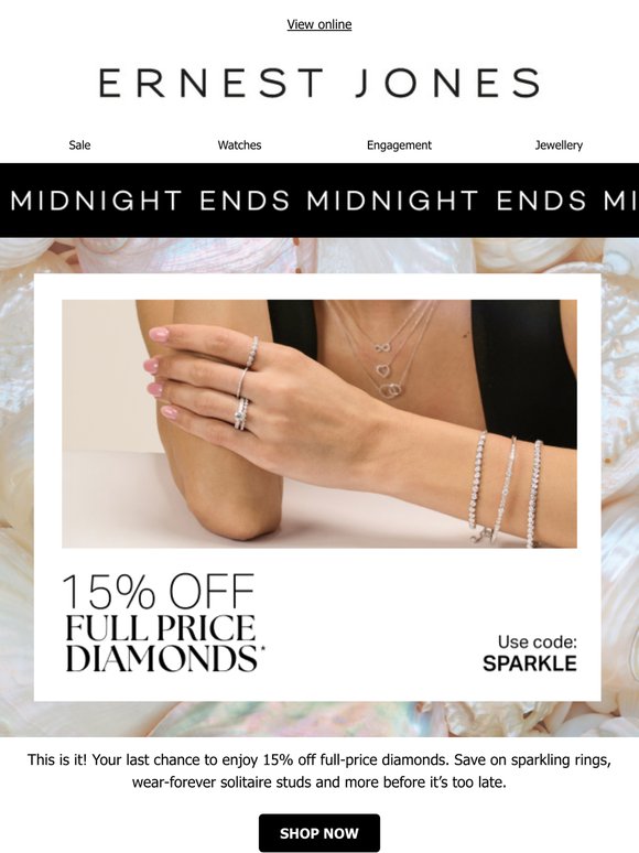 15% off diamonds ends (very) soon