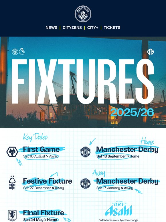2025/26 Premier League fixtures released! 🏟️