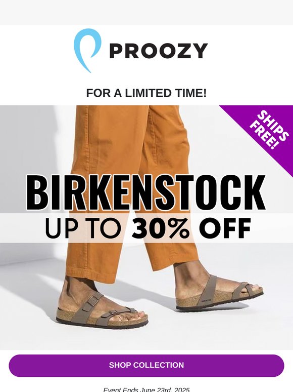 Just launched: 30% Off Birkenstocks + Free Shipping 🏖️