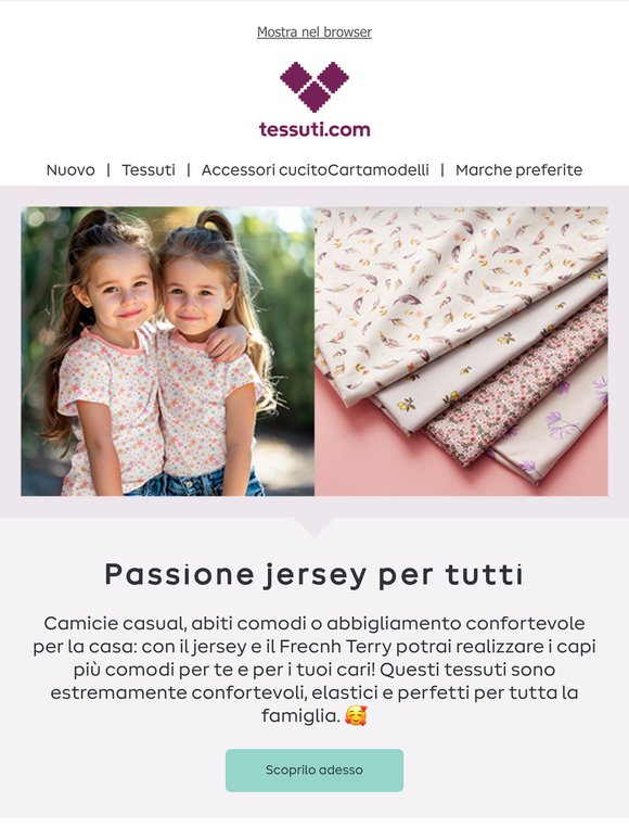Passione jersey per tutta la famiglia