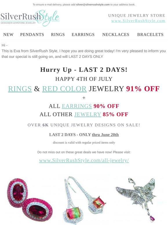 Hurry Up - Rings & Red Color 💎 Jewelry 91% Off - Last 2 Days