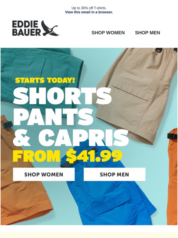 STARTS TODAY! Shorts, Pants & Capris From $41.99
