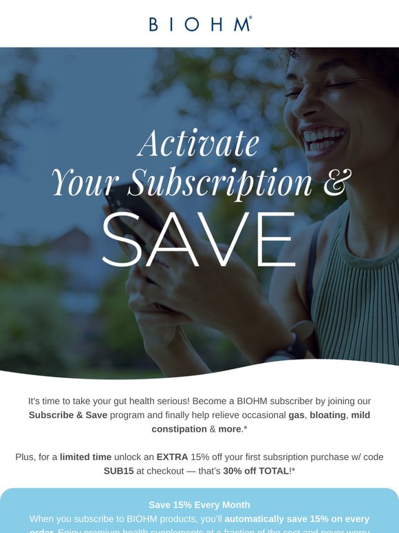 Activate your subscription & save 30%