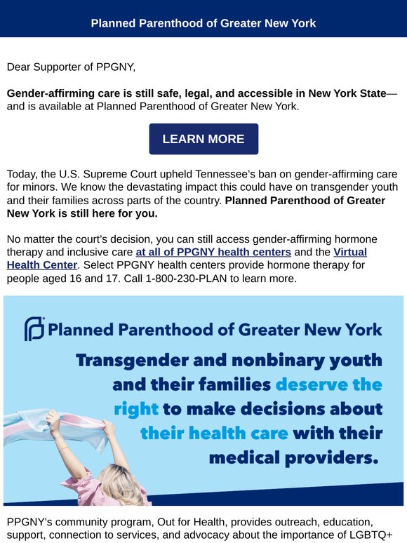 Gender-affirming care is safe, and your legal right in NY.