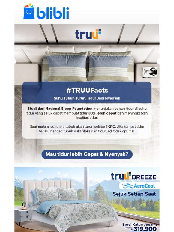 #TRUUFacts: Suhu Tubuh Turun, Tidur Jadi Nyenyak😴