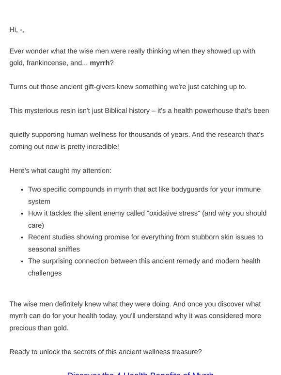 Myrrh → the real reason it’s a “gift”