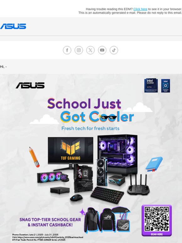 This Back-to-School Hack = limited-time FREE ASUS merch! 🎁
