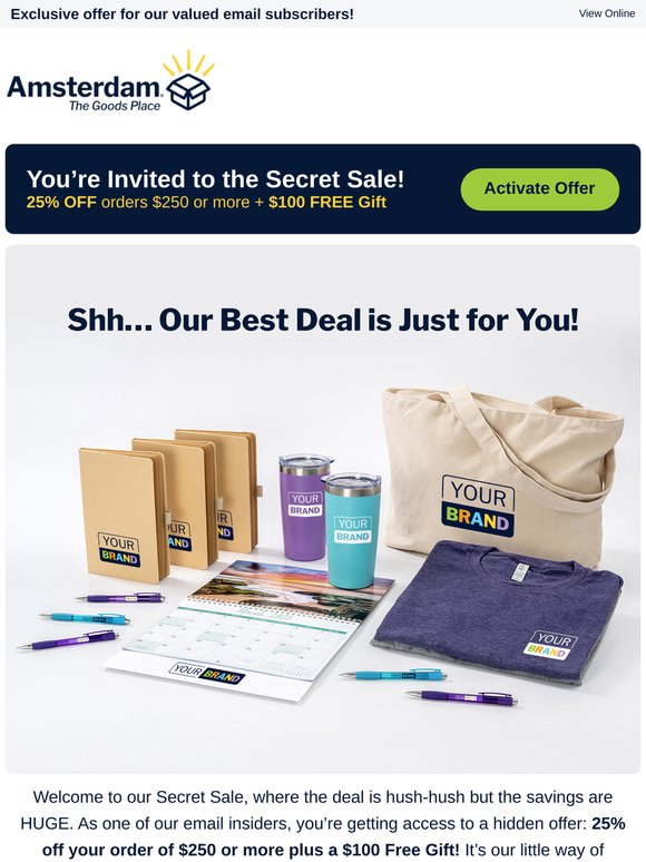 Just Dropped: Secret Deals, Limited Time